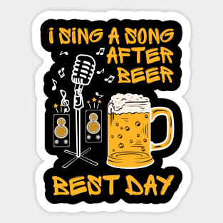 Beer and music Sticker